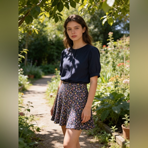 SO Dresses & Skirts - SO Navy Floral Mini Skirt NWT